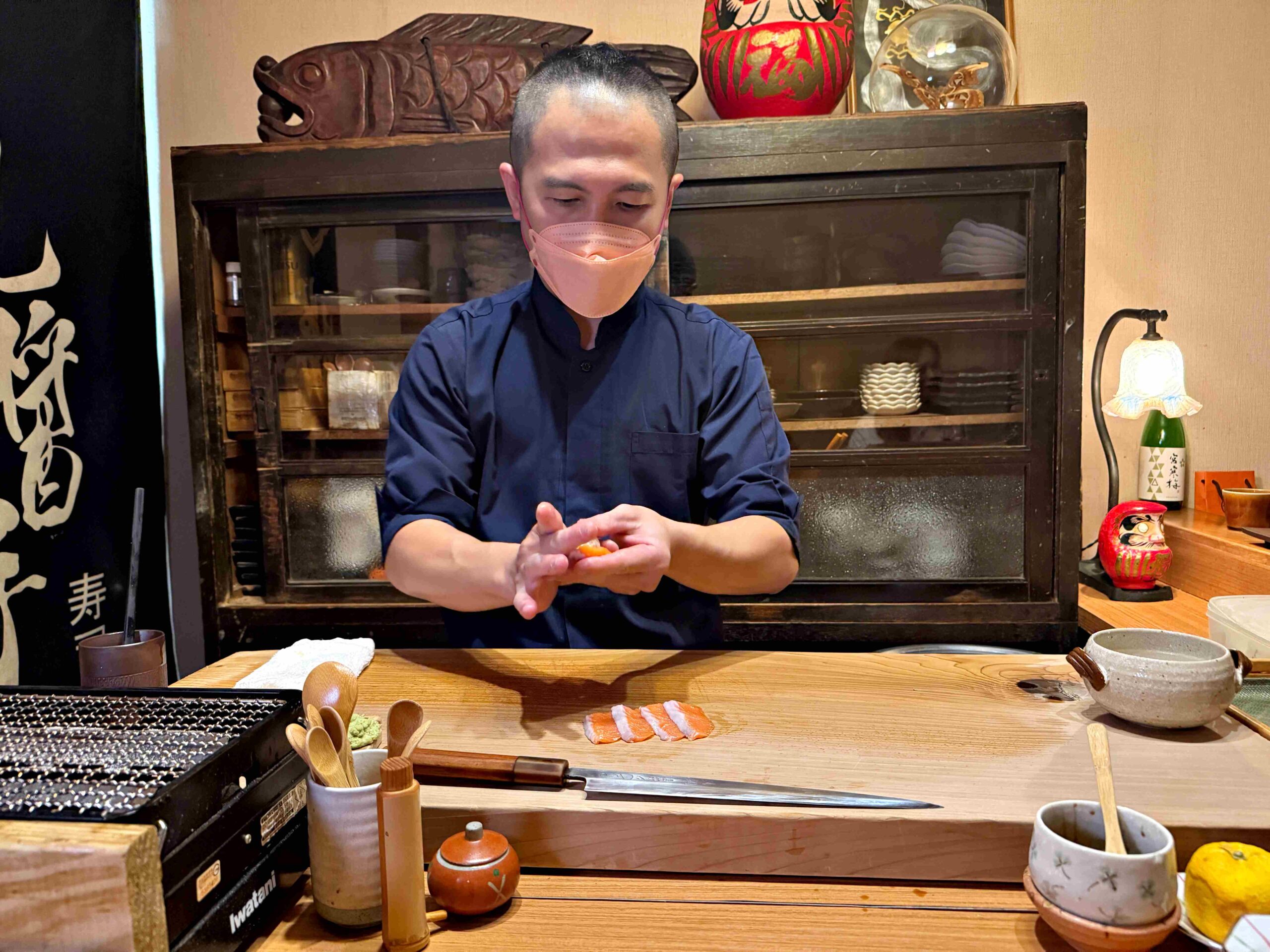 【新莊美食】觀醬手 · 寿司無菜單日式料理｜1980元板前日料體驗，隱藏巷弄的高CP值無菜單推薦 @厚片嘴角帶便當