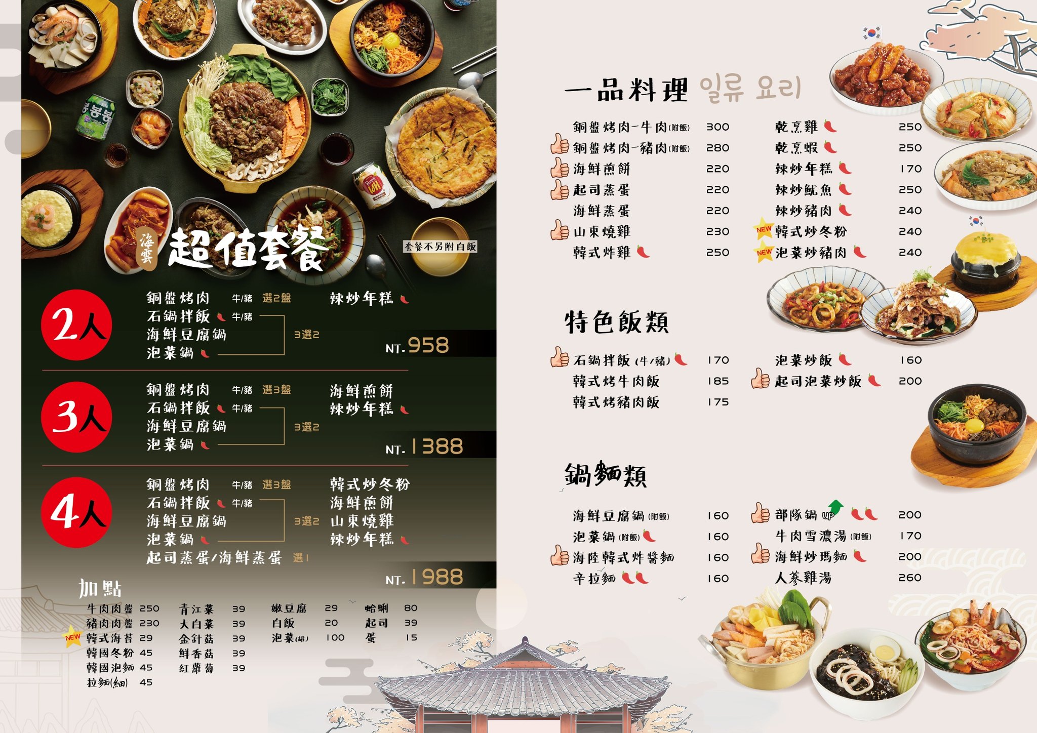 【新莊美食】海雲韓式料理，CP值超高、牛肉炸雞都好吃！(菜單) (寵物友善) @厚片嘴角帶便當