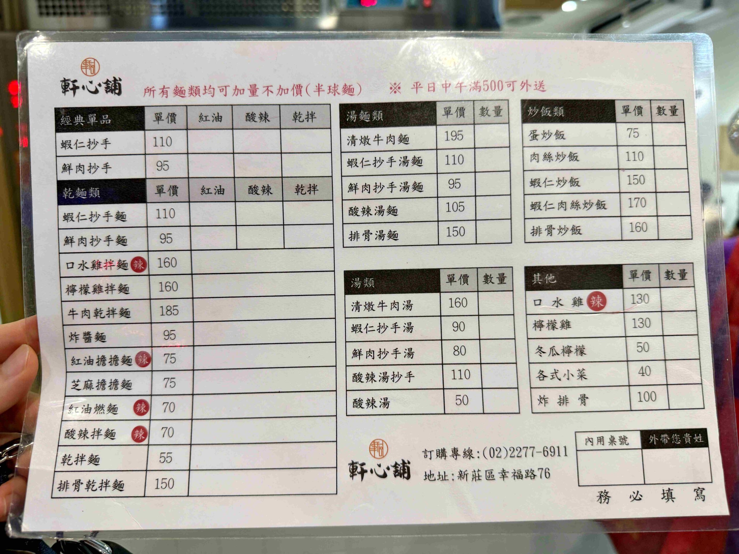 【新莊美食】軒心舖幸福抄手，在地人狂推的平價鼎泰豐就在這！(菜單) @厚片嘴角帶便當