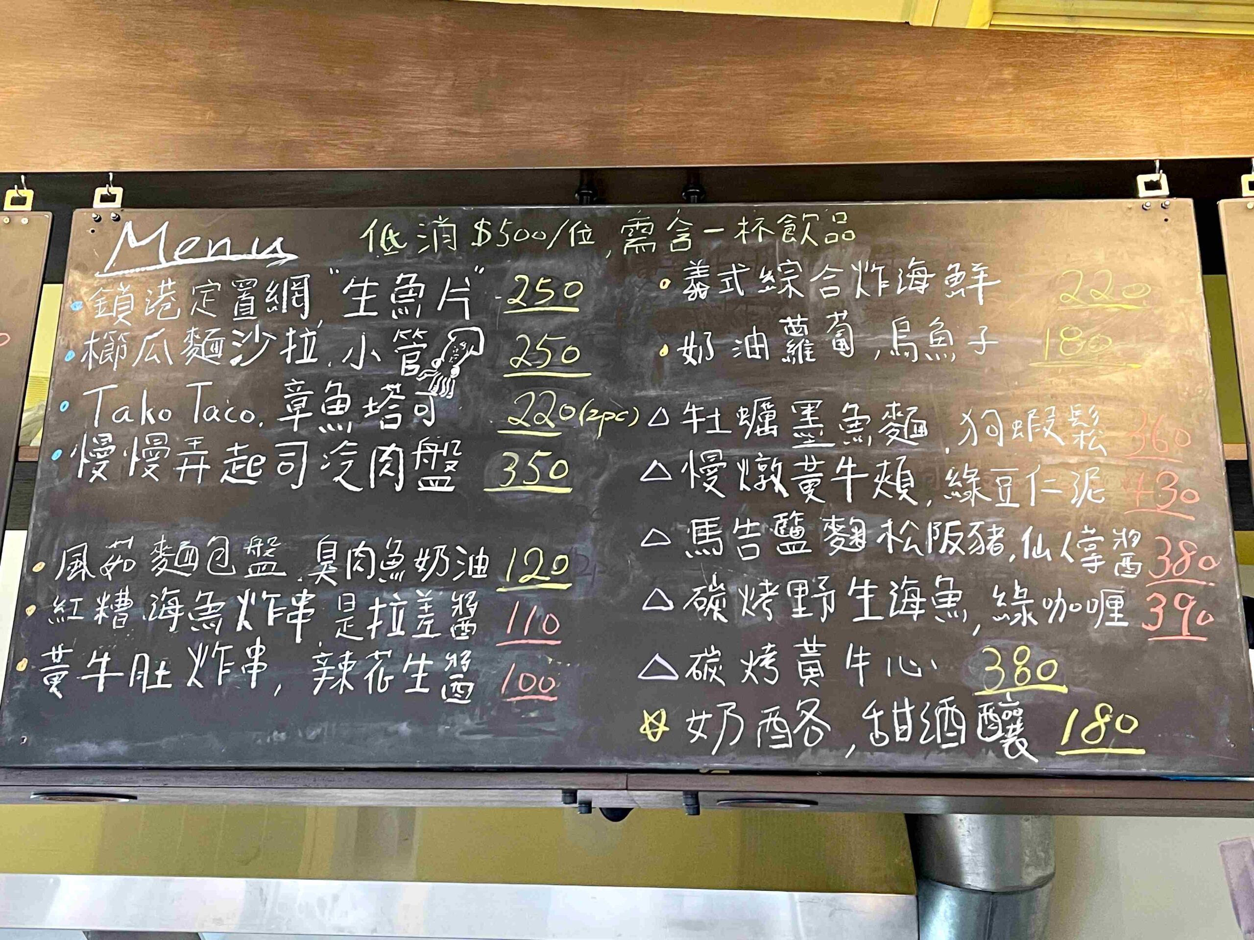 【澎湖美食】小島一隅，澎湖自由式私廚推薦，每道都是黑板上的驚喜(菜單)(寵物友善) @厚片嘴角帶便當