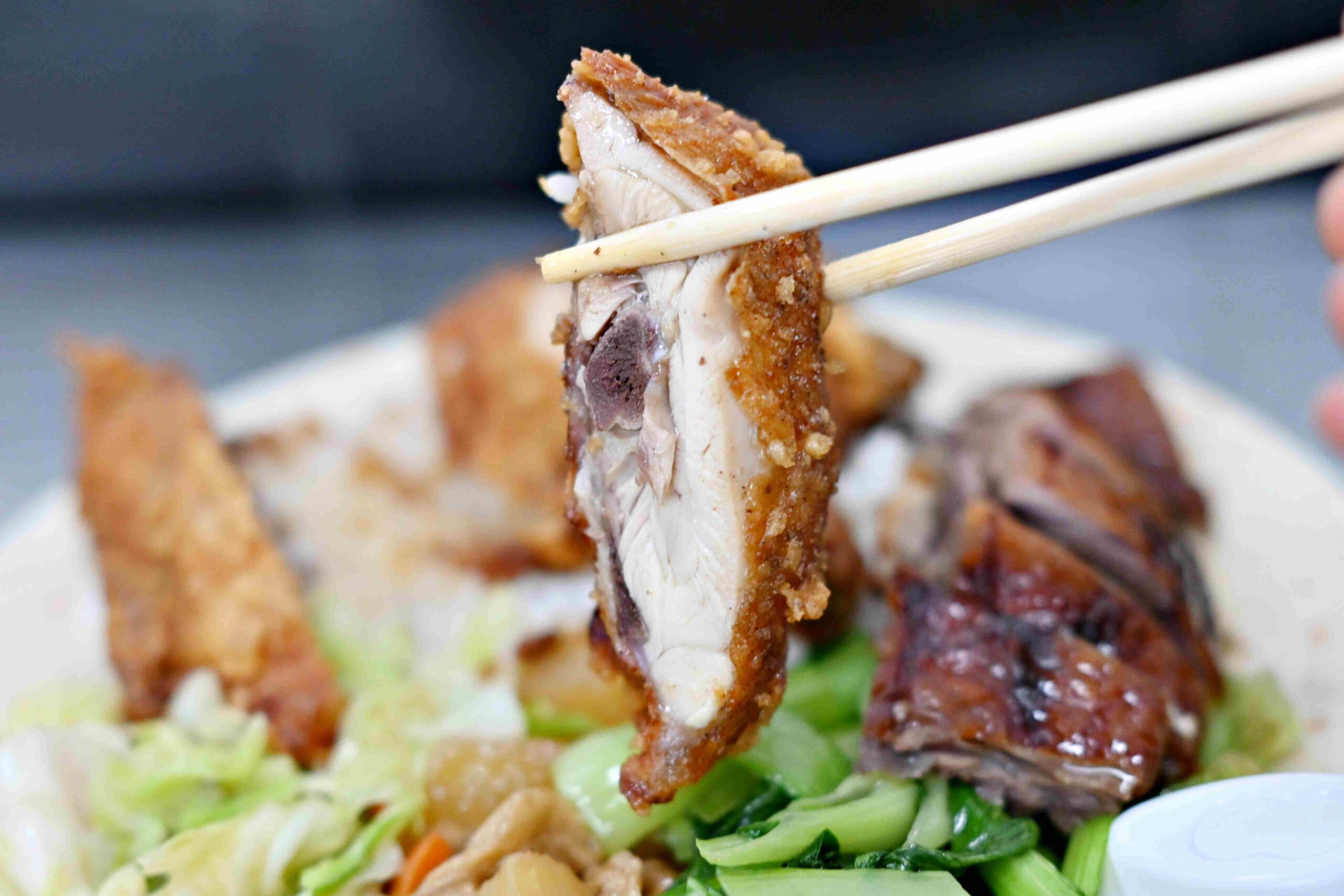 【新莊美食】新鴨庄便當，炸雞腿超狂，比肯德基還強推薦(菜單) @厚片嘴角帶便當