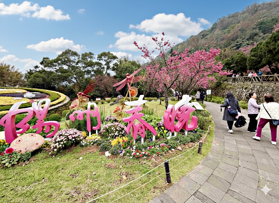 【陽明山景點】陽明山花季，超美花海，輕鬆賞櫻花，就像身在日本推薦(賞花路線) @趙先生吃飯