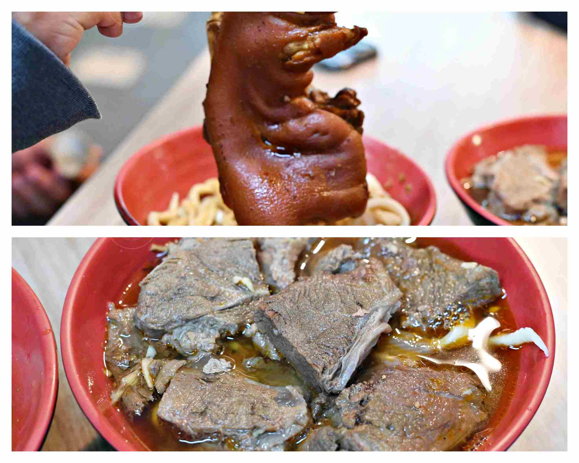 【饒河夜市美食】蔥海手工蔥油餅，麵糰放滿青蔥超級香，肉片也鋪超滿，一卷就很飽推薦(菜單) @趙先生吃飯